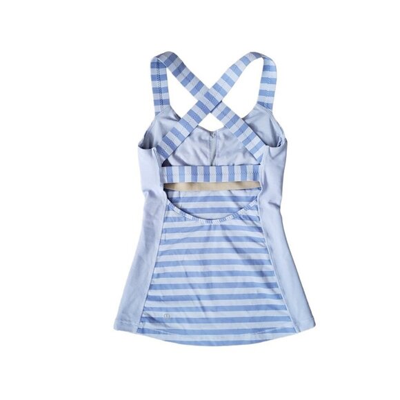Lululemon Core Kicker Tank wide back straps blue stripe print - Picture 3 of 9